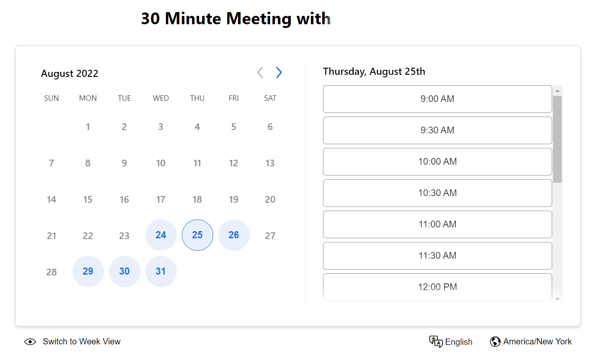 meeting scheduler